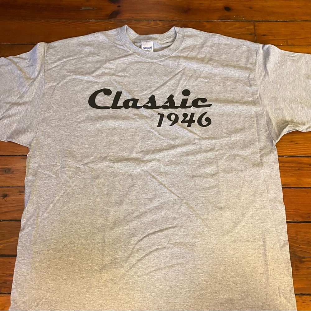 Classic 1946 Grey Short Sleeve T-shirt Size 2XL New